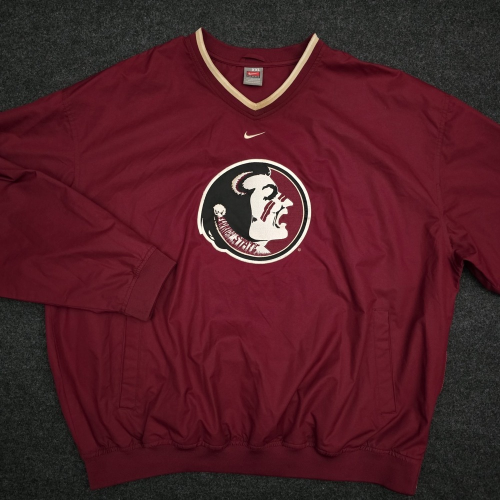Vintage Nike Mens XXL Florida State University Seminoles Windbreaker Pullover